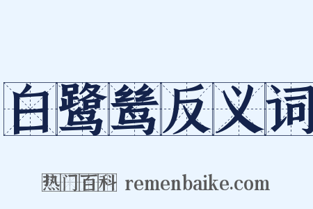 白鹭鸶反义词是什么意思的图片